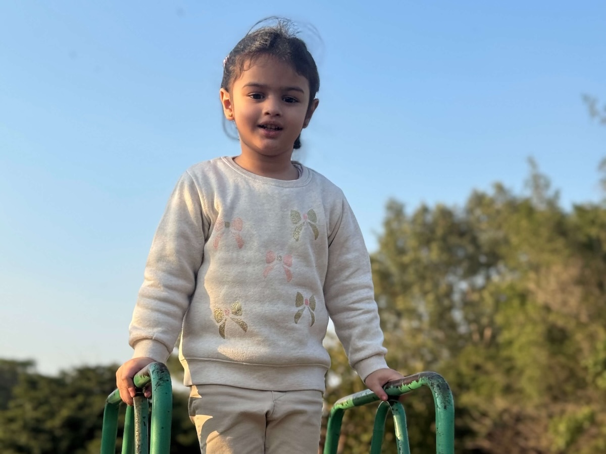 Ayzal spending a happy day at the park